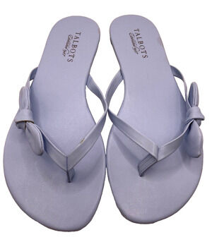 Baby Blue Talbots Bow Tie Thong Sandals Women's Size 7.5 Pre-owned